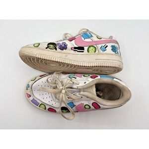 Little Girl Nike Air Force 1 EasyOn  DH2925-11 Playful Pink White size 12.5